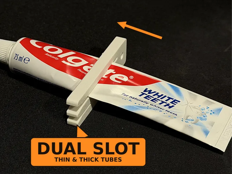 Toothpaste Tube Squeezer — Dual Slot | One Piece, No Support