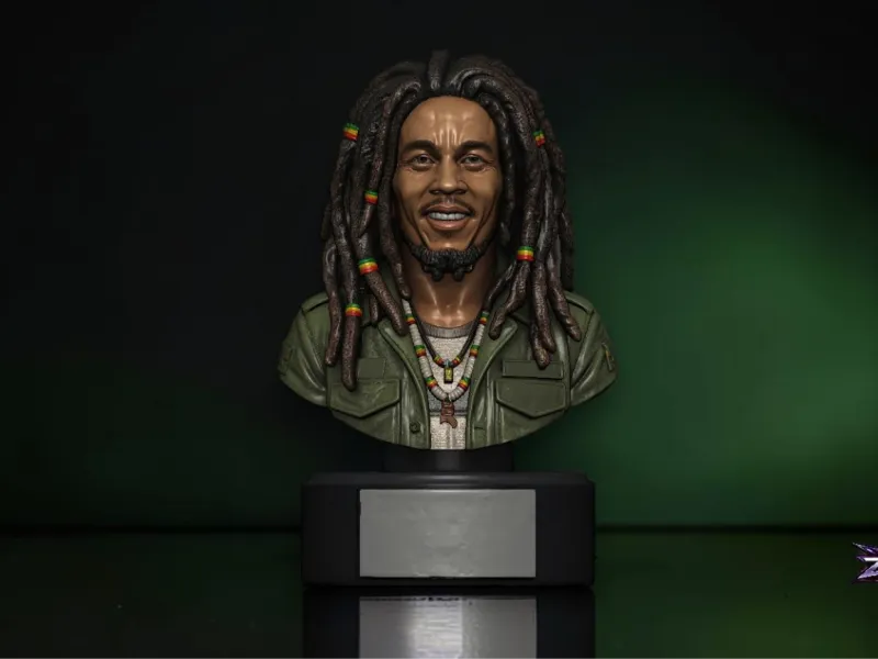 Bob Marley Bust STL Reggae Legend 3D Print Sculpture Model
