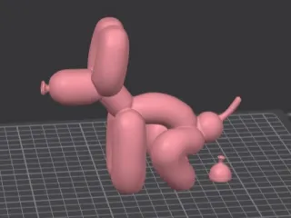 perro globo rosado