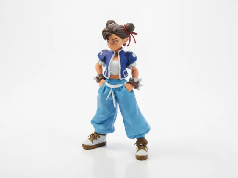 Statuetta da gioco del combattente Chun Li stampabile in 3D