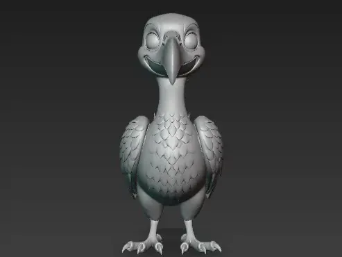 蓝色卡通小鸟