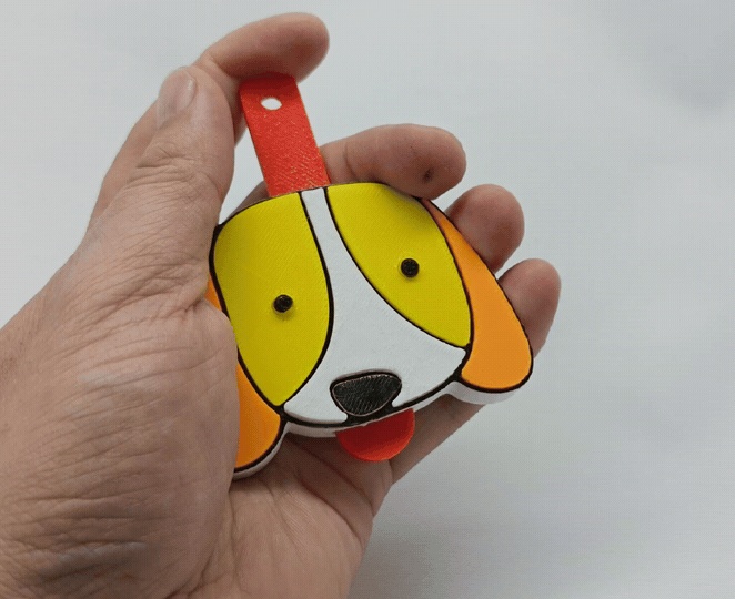 Retractable Tongue Dog Keychain - Dynamic Decorative Pendant