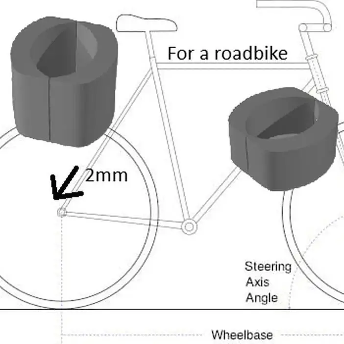 Bicycle fork lengthening block 2mm