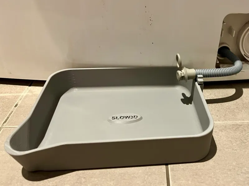 Laundry Washing Machine Drain Pan Tray with handy Hose Clip