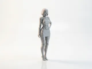 Bionic Girl Figurine Female Figure 3D Printable