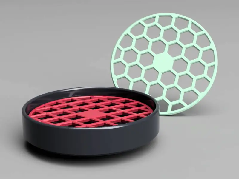 Coaster for Glasses with Water Drainage