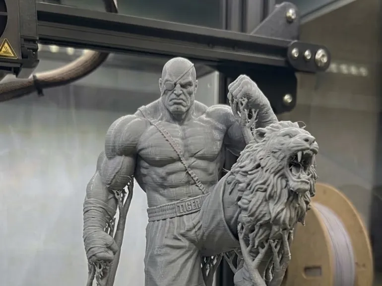 Sagat Bust STL Street Fighter Sculpture 3D Print Model