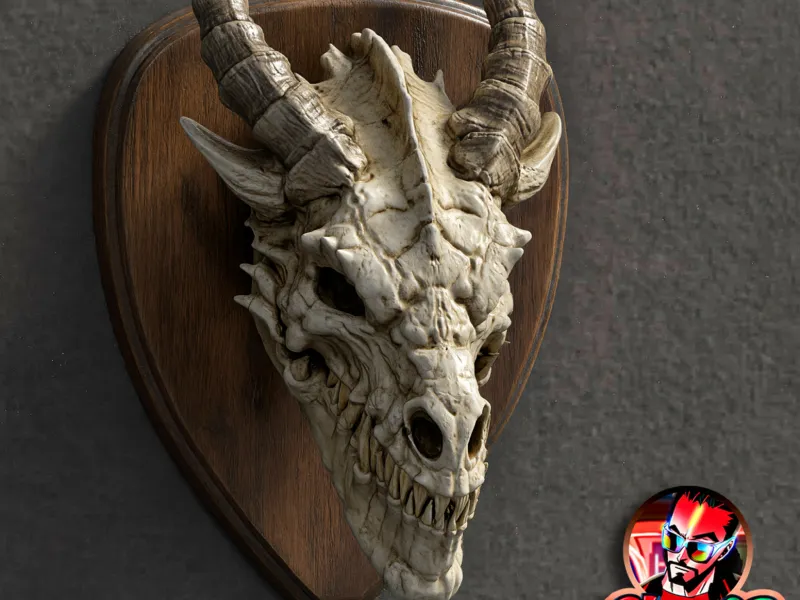 Dragon Skull Wall Trophy