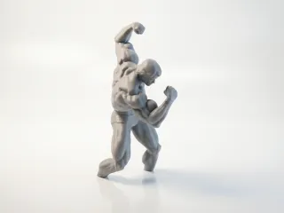 Muscle Man Bodybuilder Figurine Fitness 3D Printable
