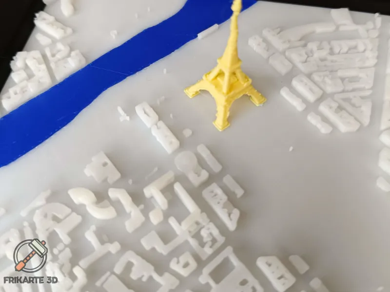 Paris Landmarks 3D City Map