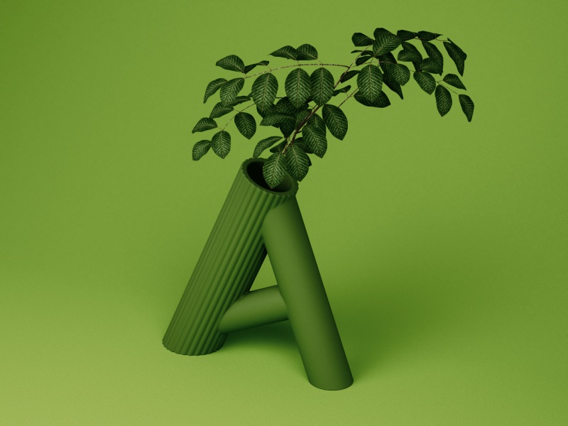 The Alpha Vase - Modern Letter 'A' Planter