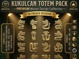 Kukulcan Maya Feathered Serpent Pack - 16 Unique 3D & Vector-0