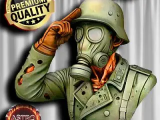 Zombie Soldier with Gasmask