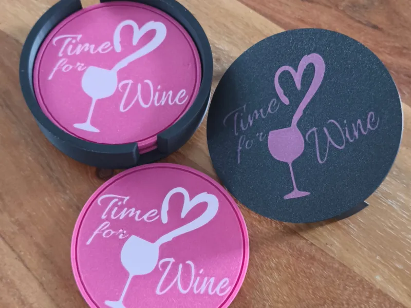 Descanso para Copos Time for Wine