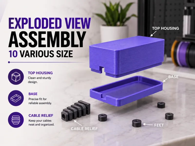 Universal DIY Electronics Enclosure Kit - 10 Popular Sizes
