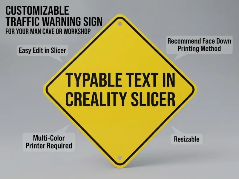 CUSTOMIZABLE Traffic Warning Sign - Man Cave or Workshop