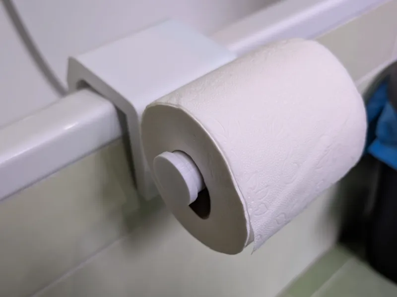 Toddler-Friendly Toilet Paper Holder (Bathtub Edge Mount)