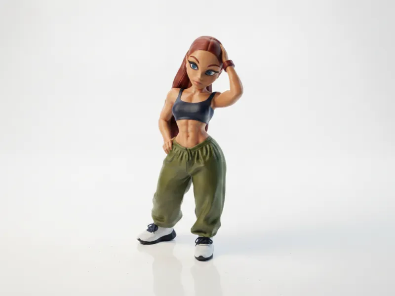 Фигурка девушки-спортсменки, женский фитнес, 3D-печать