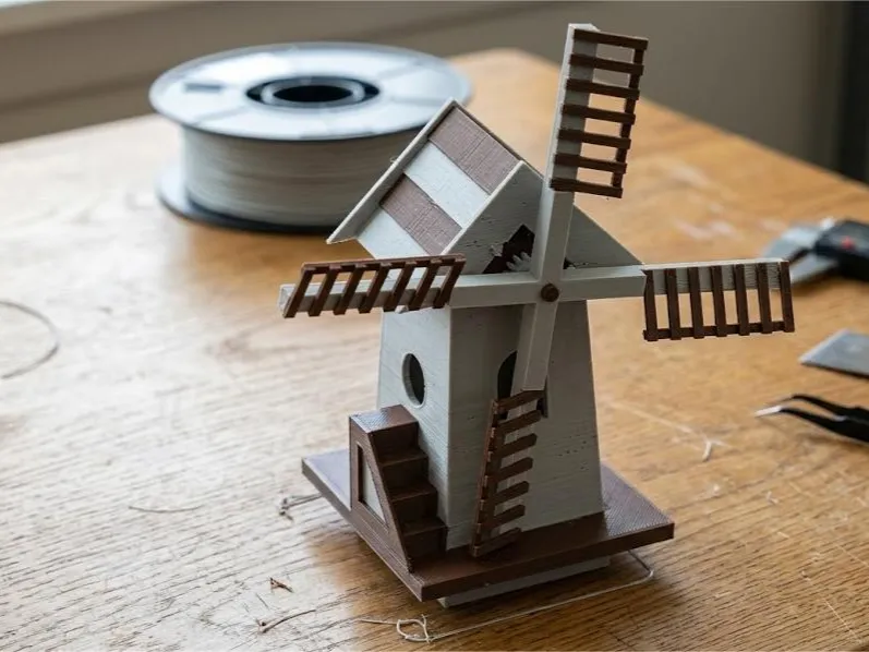 Modelo decorativo de escritorio: molino de viento