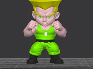 Miniatura Guile Street Fighters Multicolor (stl y 3mf)