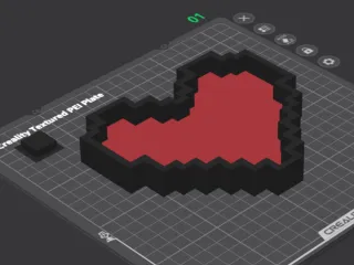 Pixel Heart Tray - Gamer Style Decorative Organizer