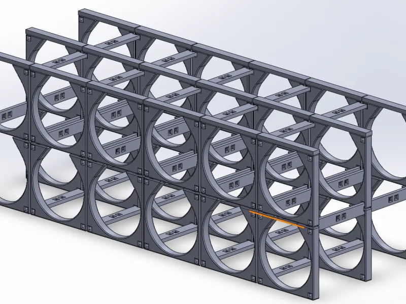 Modular organizer for bicycle water bottles or wine bottles