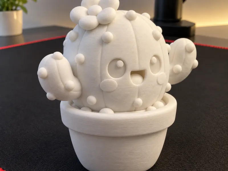 Figura Chibi de Cacto em Vaso