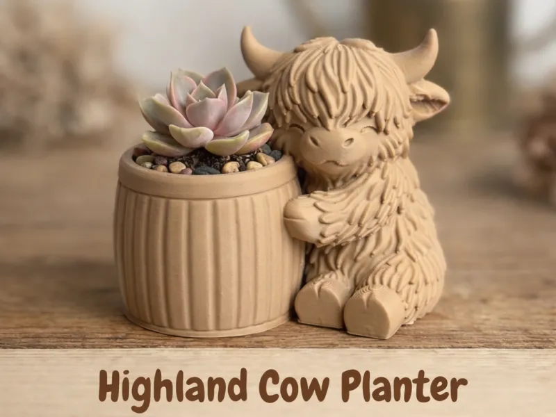 Highland Cow Planter
