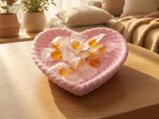 Knitted Heart Plate
