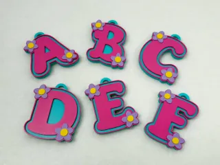 Floral Letter Keychains