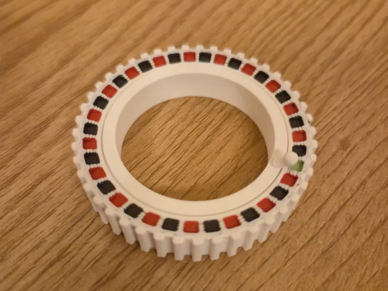 Roulette Fidget Ring – 3D Printable Casino-Inspired Spinner