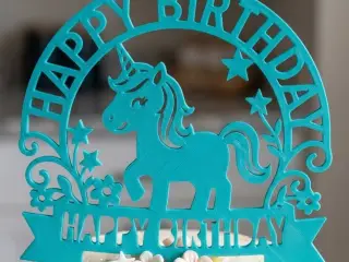 3D Printable Unicorn Cake Topper - Birthday Party Decor