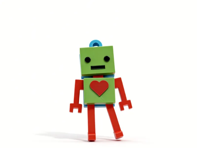 Petit pendentif robot avec membres mobiles