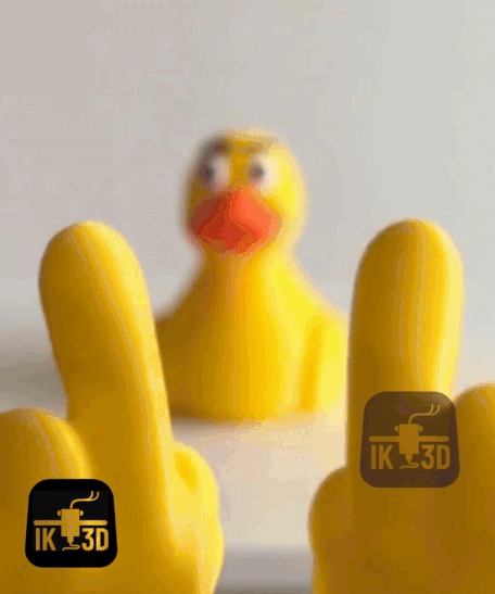 Rubber Duck Multiparts Middle Finger & Plain / No Supports