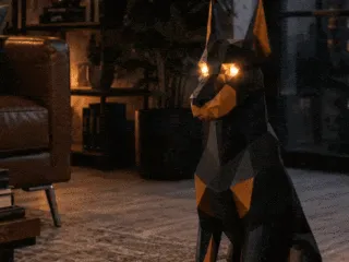 big Doberman lamp for e14 LED socket