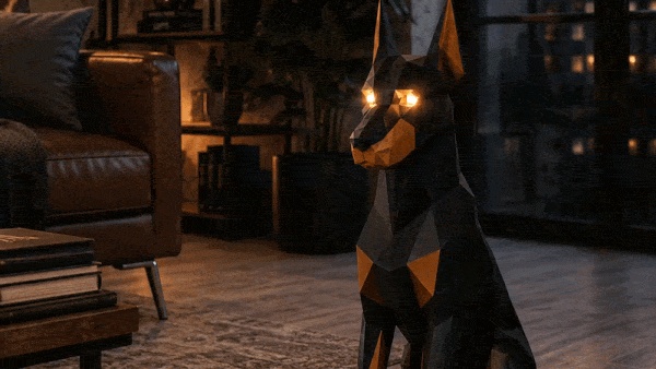 big Doberman lamp for e14 LED socket