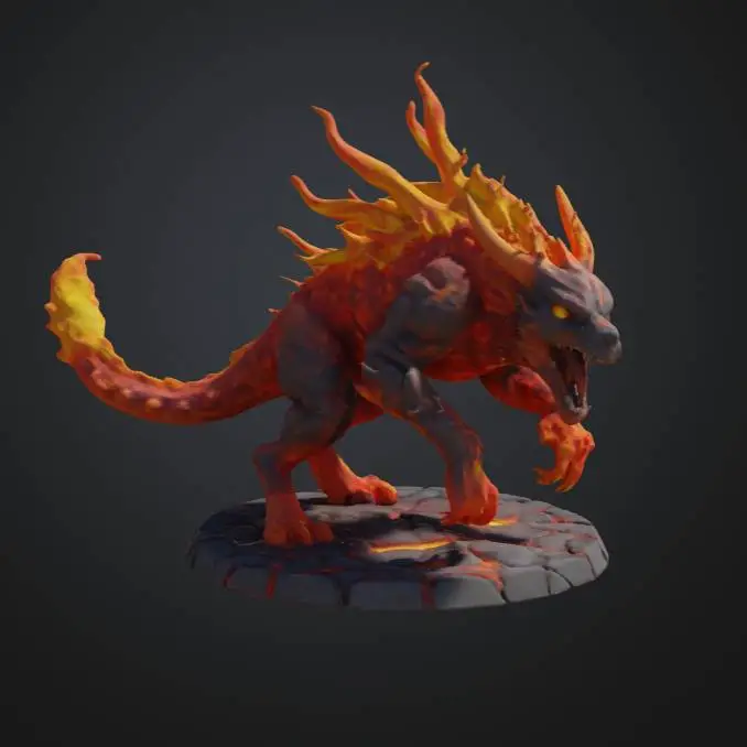 Fire elemental warg game rpg