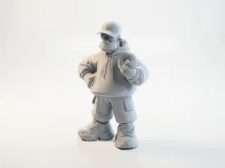 Homer Simpson Figurine Cartoons Animation 3D Printable