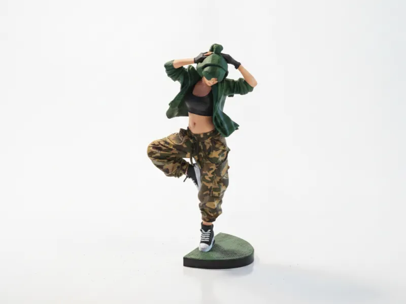 Geometric Dancer Figurine Female Art 3D Printable