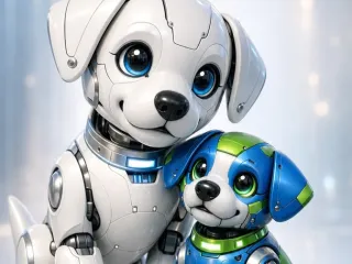 my dog revived vs robot
