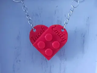 Custom Interlocking Heart Keychain