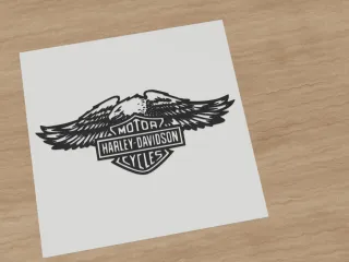 Harley-Davidson winged eagle shield emblem