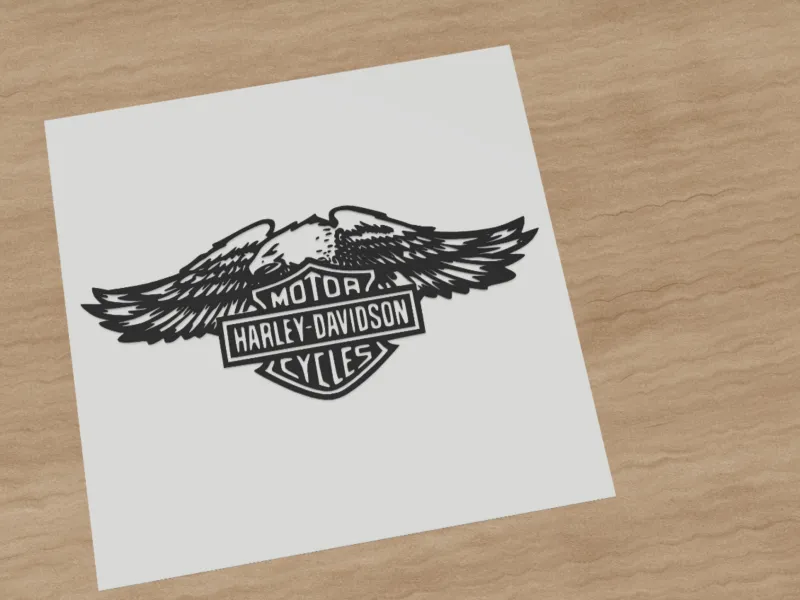 Harley-Davidson winged eagle shield emblem