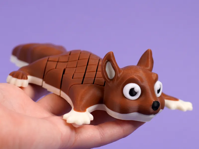 Flexi Flying Squirrel | Articulated Print in Place Squirrel