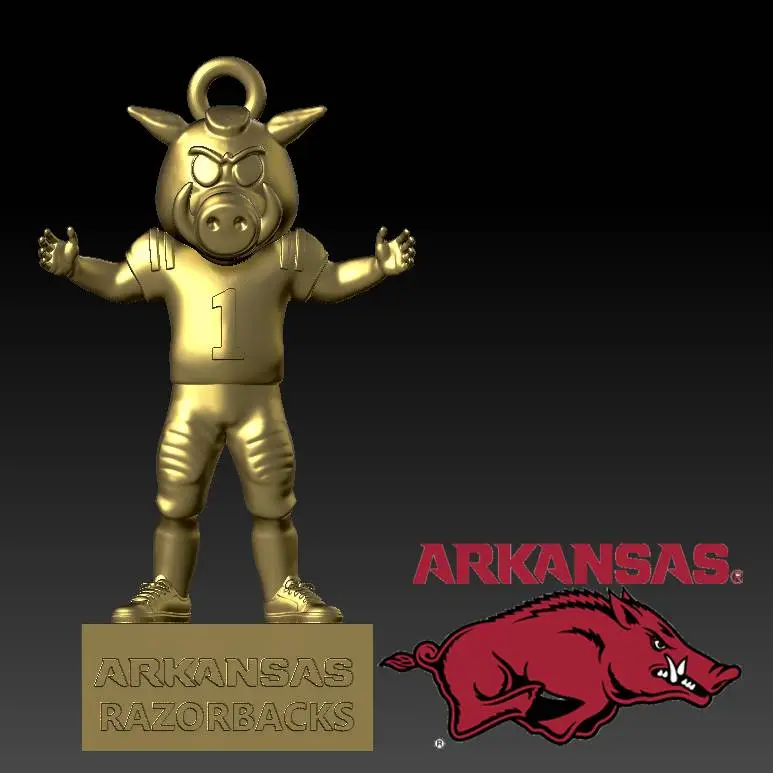 NCAA - Hanging Figurine University of Arkansas - 3d print