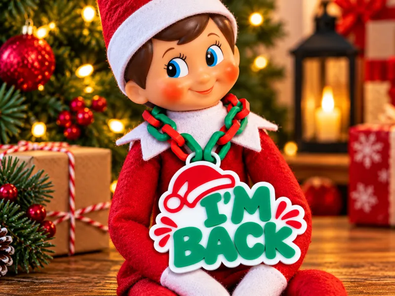 Elf Geri Döndüm Kolyesi Noel Elf Dönüş Kolyesi