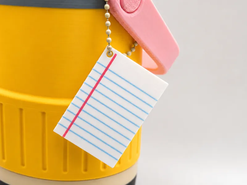 Notebook Paper Can Tab Opener Keychain