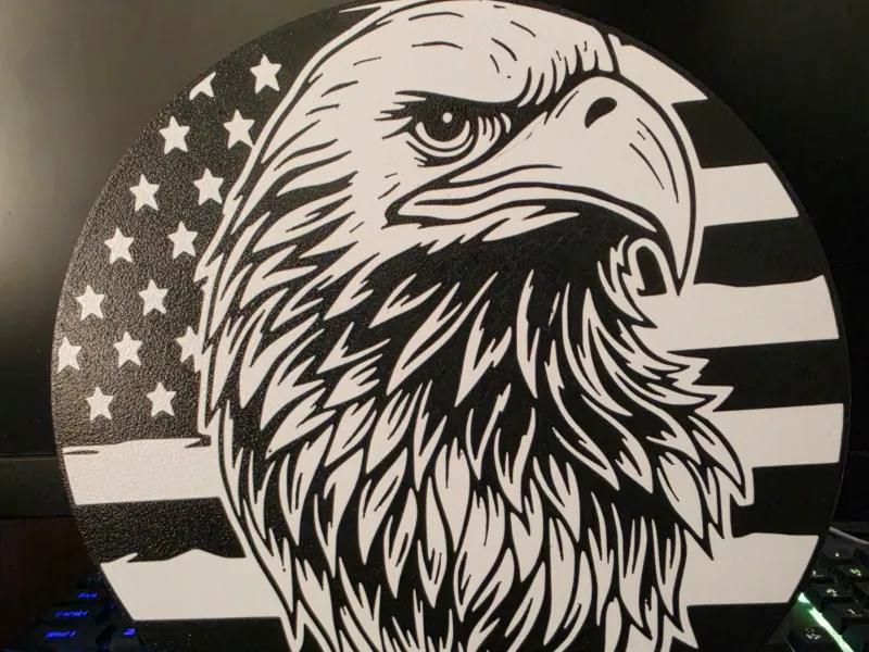 Patriotic Eagle Lightbox