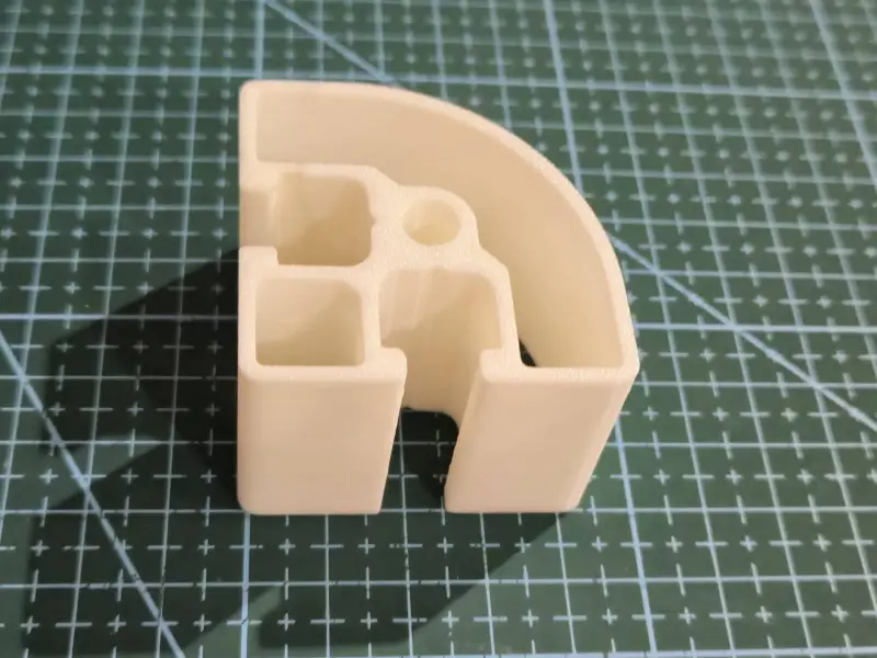 Curved aluminum profile 32x32 mm