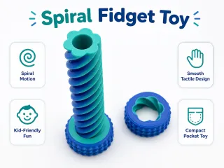 (BEST ONE) Rotating Sliding Nut Fidget Toy for all ages.